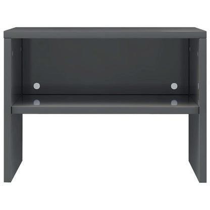 Mesitas De Noche 2 Uds Madera Gris Brillo 40x30x40 Cm_3