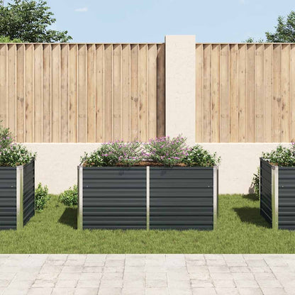 Jardinera Elevada Acero Galvanizado Gris Antracita 160x80x77cm_2