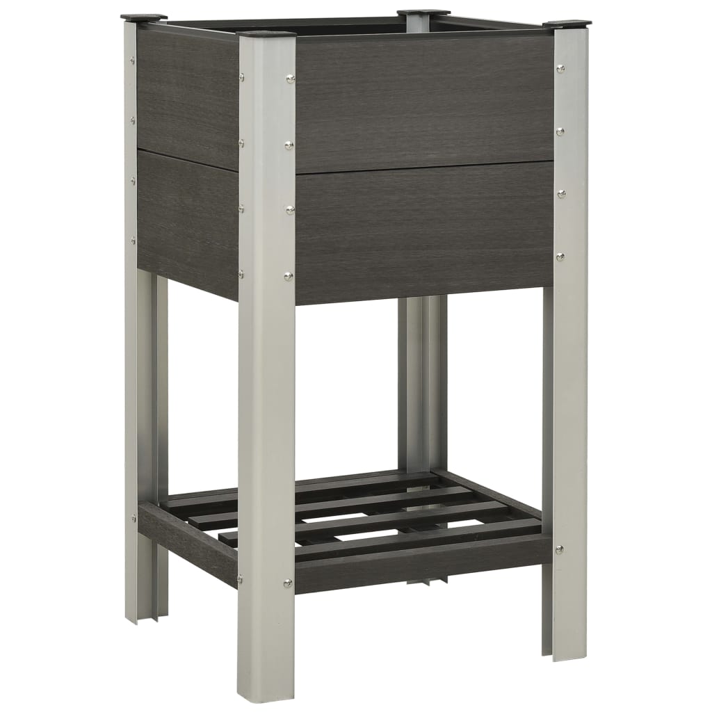 Mesa De Cultivo Para Jardín Con Estante Wpc Gris 50x50x90 Cm_1