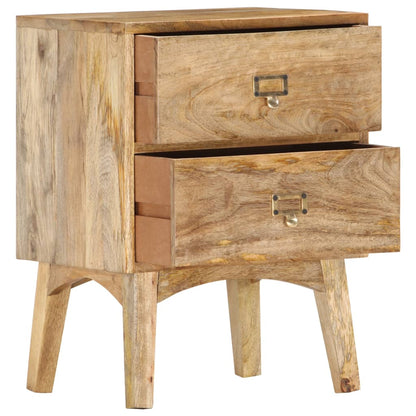 Mesita De Noche De Madera Maciza De Mango 40x35x55 Cm_1