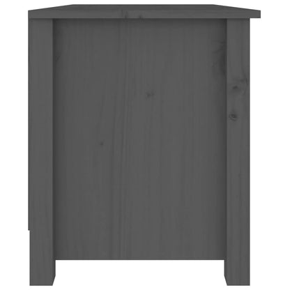 Banco Zapatero Madera De Pino Maciza Gris 70x38x45,5 Cm / Vetonek_3