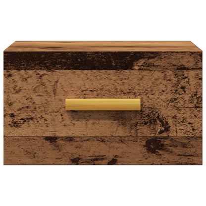 Mesita De Noche De Pared Madera Envejecida 35x35x20 Cm_2