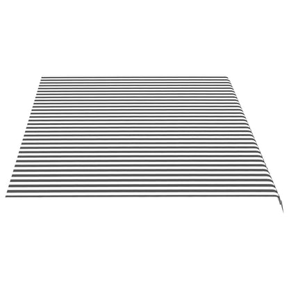 Tela De Repuesto Para Toldo Gris Antracita Y Blanco 5x3 M Poliéster_3