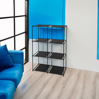 Well Home Estantería Modular De 6 Compartimentos Organizador De Tela Y Hierro Tamaño: 59,5x30x88cm