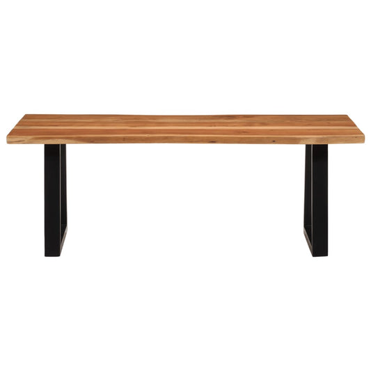 Mesa De Centro Madera Maciza Acacia 110x55x40 Cm_0