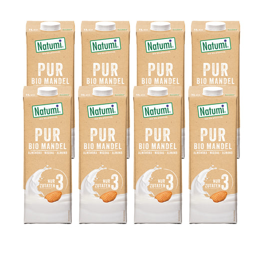 Pack 8x Bebida de Almendra Pure & Premiun BIO Natumi 1 L