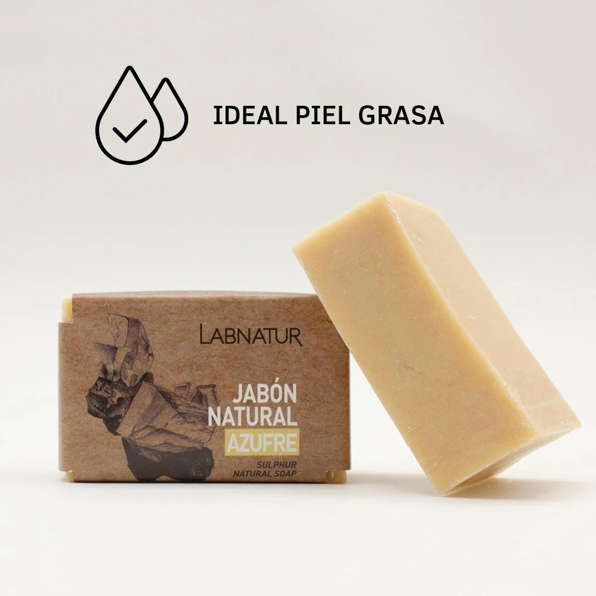 Jabón Natural Azufre Labnatur 100 g | Purifica y Regula el Sebo | Piel Grasa | Vegano_2