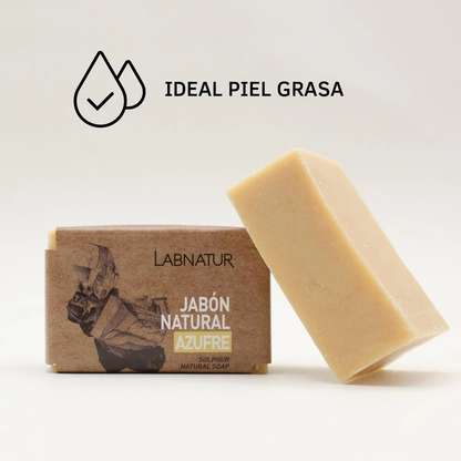 Jabón Natural Azufre Labnatur 100 g | Purifica y Regula el Sebo | Piel Grasa | Vegano_2