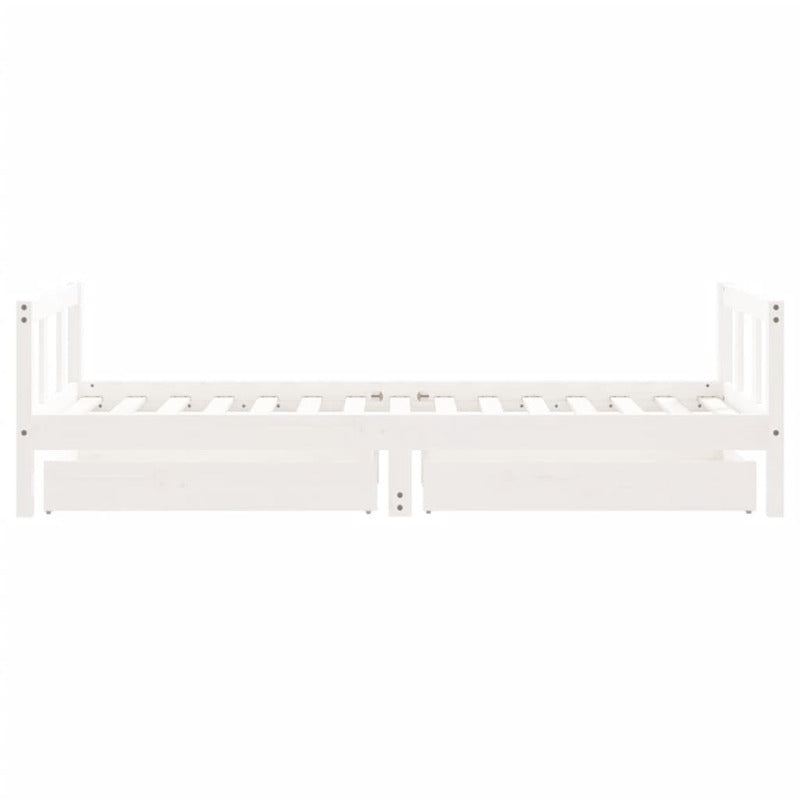 Vidaxl Estructura De Cama Infantil Con Cajones Madera Blanco 90x190 Cm_5