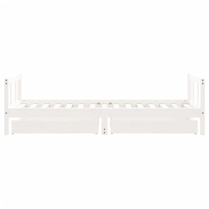 Vidaxl Estructura De Cama Infantil Con Cajones Madera Blanco 90x190 Cm_5