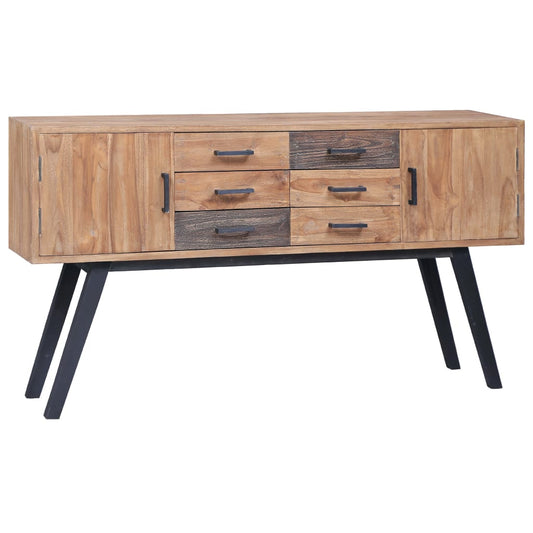 Aparador De Madera De Teca Maciza 110x30x75 Cm_0