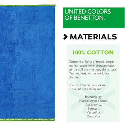 Toalla De Playa 90x160cm 380gsm 100% Algodón Velour Azul Rainbow_3