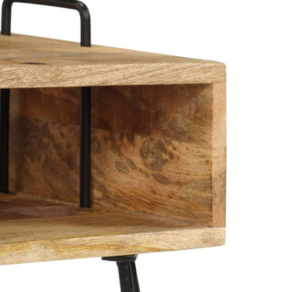 Mesita De Noche De Madera Maciza De Mango 40x34x47 Cm_3