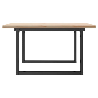 Mesa De Centro Marco O Madera Maciza Pino Y Acero 80x80x45,5 Cm_3