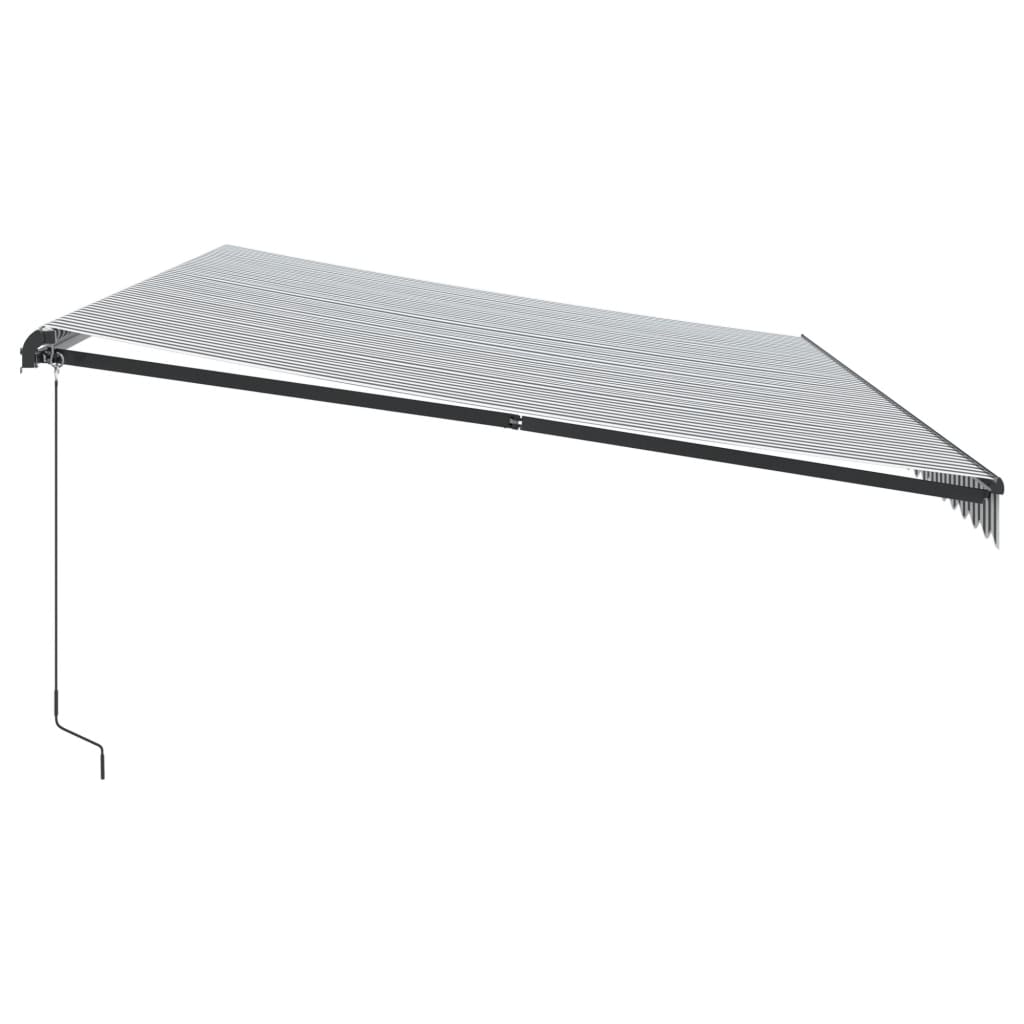 Toldo Retráctil Manual Luz Led Antracita Y Blanco 600x350 Cm_4