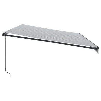 Toldo Retráctil Manual Gris Antracita Y Blanco 600x350 Cm_3