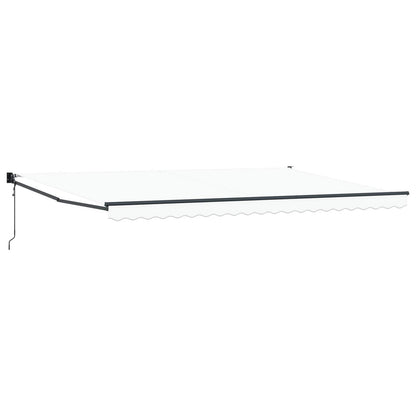 Toldo Retráctil Blanco 500 X 300 X 165 Cm Poliéster Y Metal_0