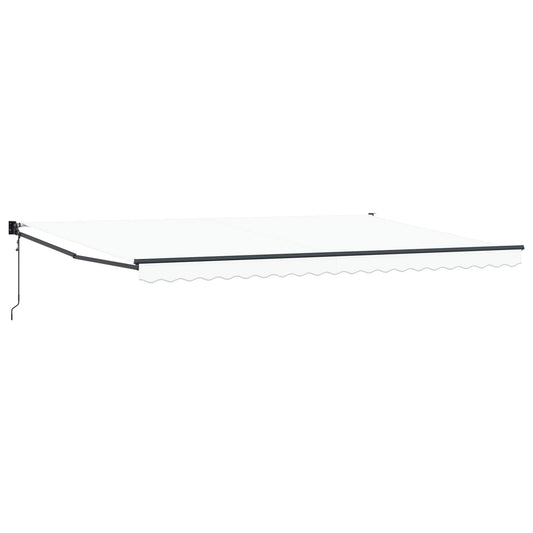 Toldo Retráctil Blanco 500 X 300 X 165 Cm Poliéster Y Metal_0