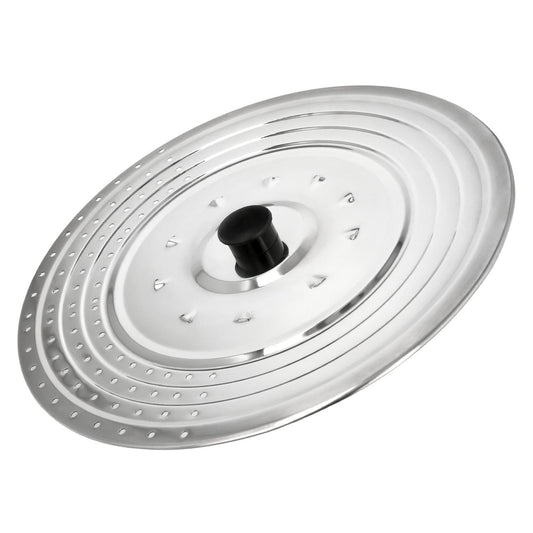 Tapadera Multiusos Acero Inoxidable Ø 32 Cm. Uso Tapa Anti Salpicaduras Y Escurridor. Tapadera Adpatable Diferentes Medidas_0