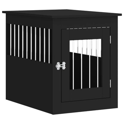 Jaula Para Perros Estilo Mueble Negro 55x75x65 Cm De Madera_0