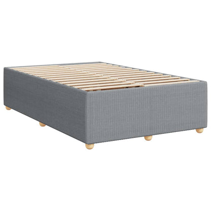 Cama Box Spring Con Colchón Tela Gris Claro 120x190 Cm / Vetonek_5