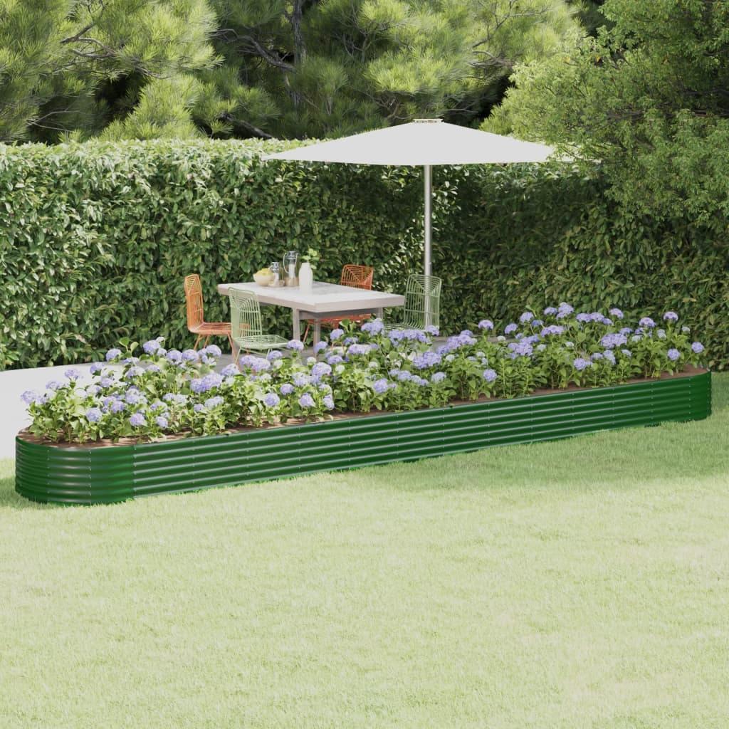 Jardinera Arriate Acero Galvanizado Verde 544x100x36 Cm_1