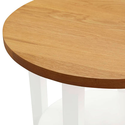 Mesita Auxiliar De Madera De Roble Maciza 40x50 Cm_2