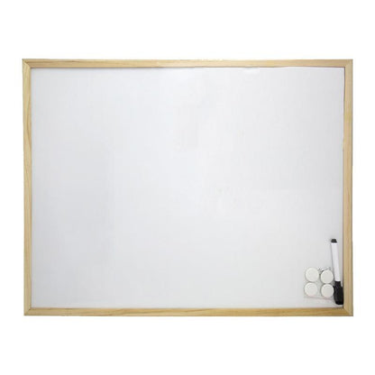 Pizarra Magnetica Blanca 45x60 Cm. Con Rotulador Y 4 Imánes