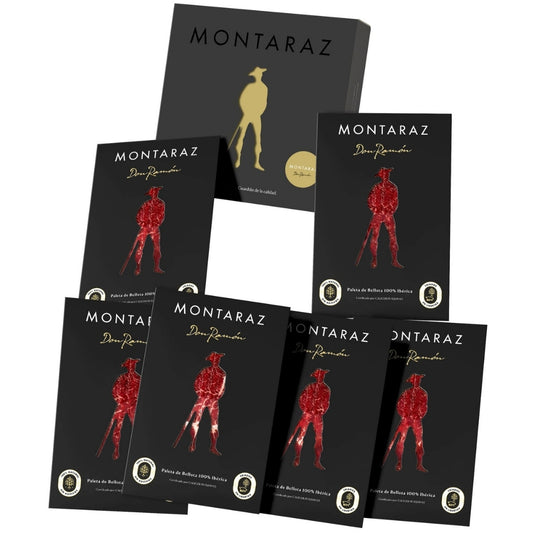 Montaraz® Caja Regalo Gourmet | 6 Loncheados De Paleta 100% Ibérica De Bellota Envasados Al Vacío (600gr) De Extremadura_0