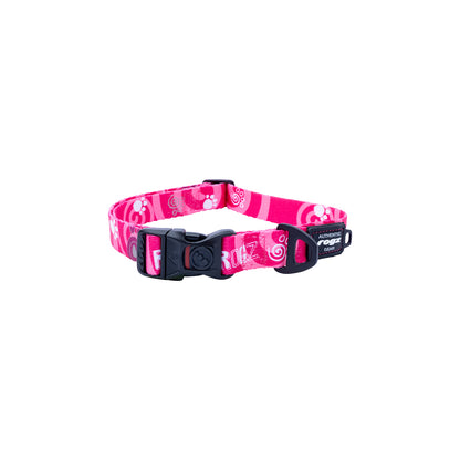 Collar Para Perro, Modelo Fusion De Rogz, Estampado Huellas Rosa. Talla L (21-40kg)_2