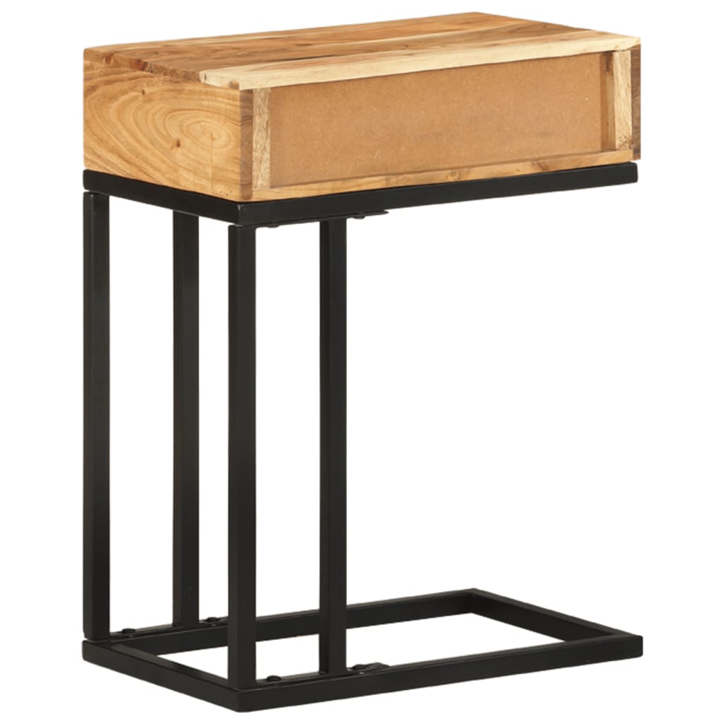 Mesa Auxiliar Forma De U Madera Maciza De Acacia 45x30x61 Cm_2