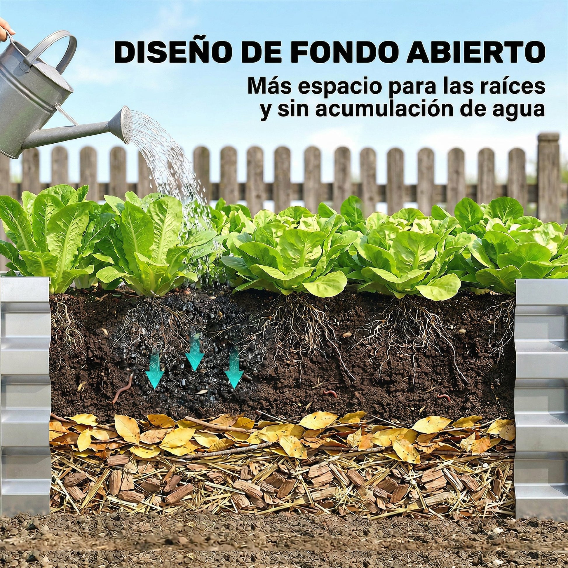 Outsunny Jardinera Exterior Grande De Acero Galvanizado_4