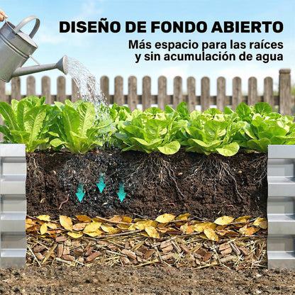 Outsunny Jardinera Exterior Grande De Acero Galvanizado_4