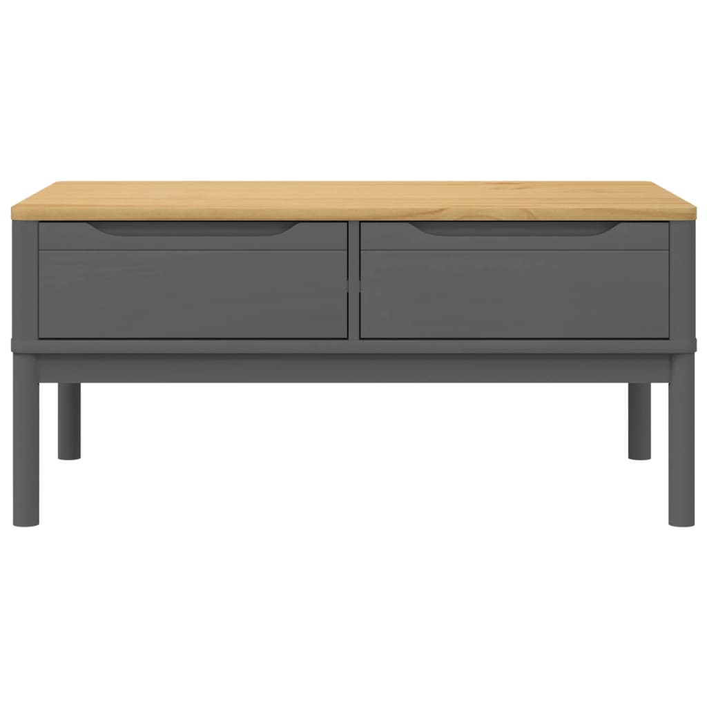 Mesa De Centro Floro Madera Maciza De Pino Gris 99x55,5x45 Cm_3