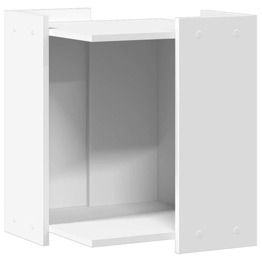 Vidaxl Mueble Arenero Para Gatos Madera Ingeniería Blanco 42x42x51 Cm_0