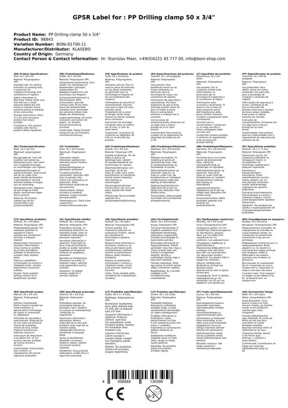 Abrazadera Toma De Carga Pp 50mm Para Riego