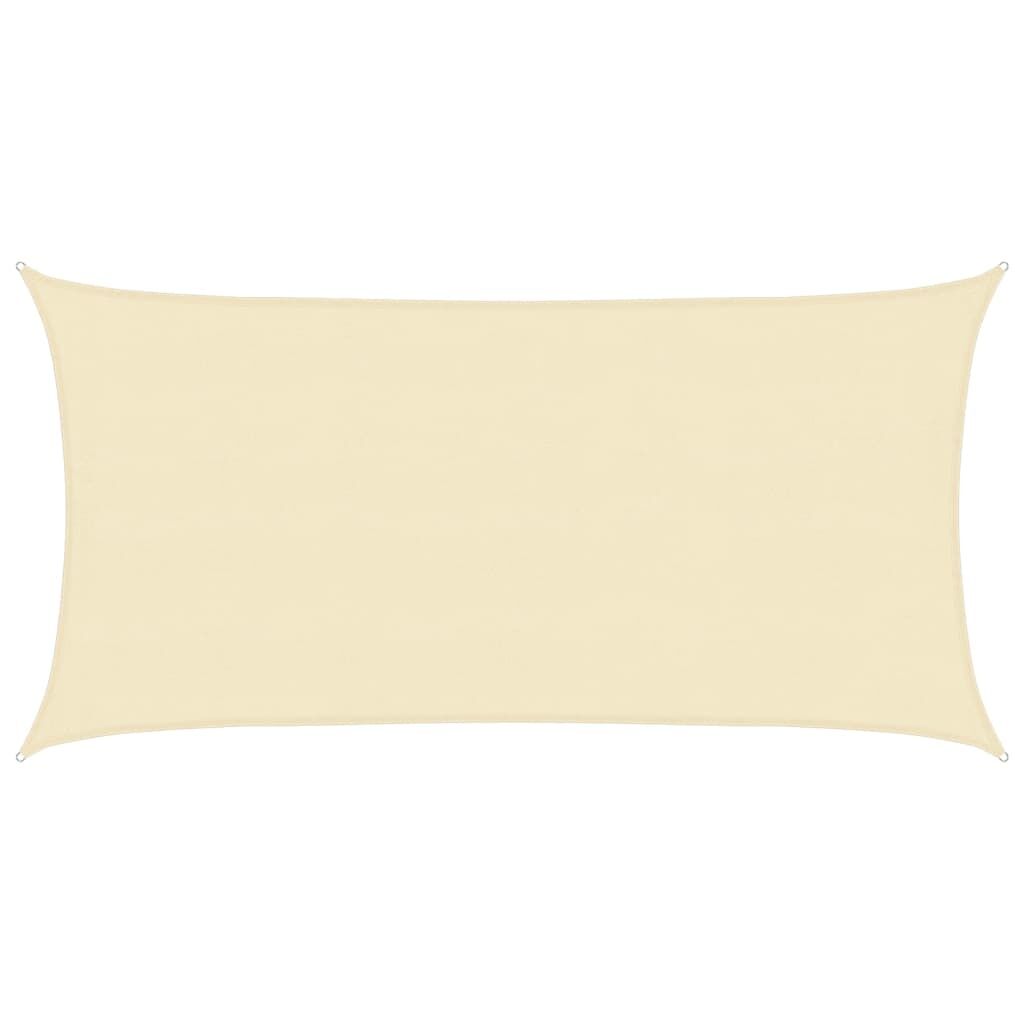 Vidaxl Toldo De Vela Crema Hdpe 160 G/m² 4x7 M_0