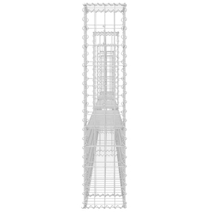 Cesta De Gaviones Forma De U 5 Postes De Hierro 500x20x100 Cm / Vetonek_4
