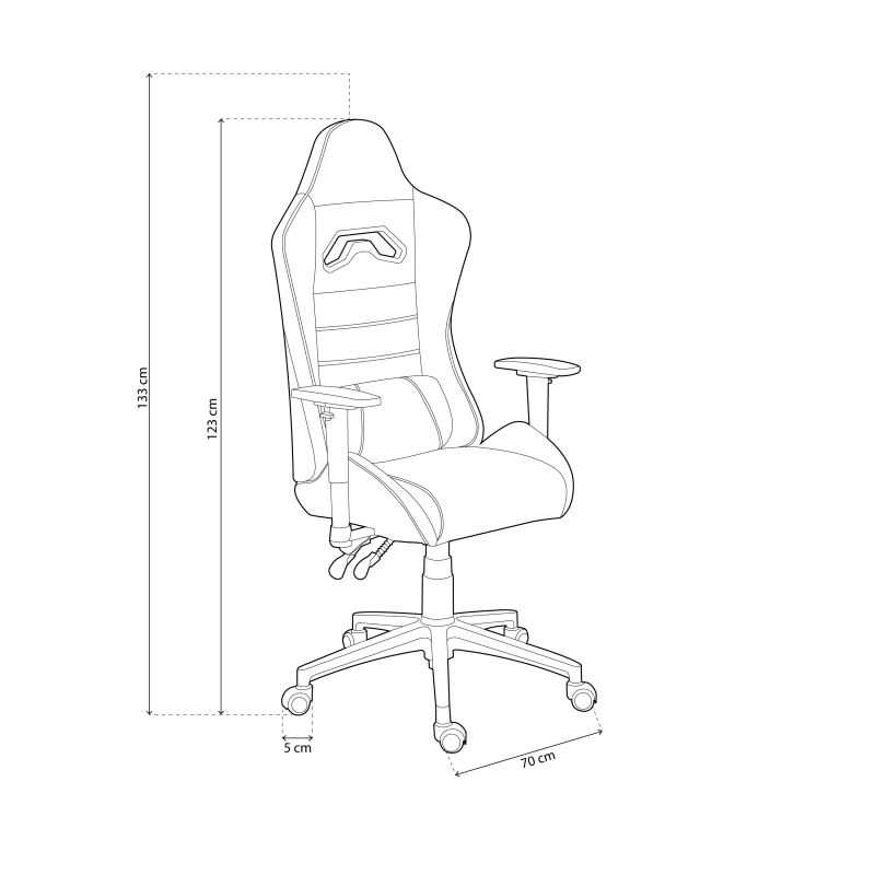 Silla Gaming Gear Símil, Blanco, 70 X 133 X 70_5