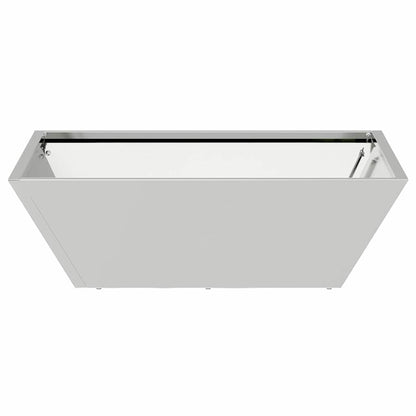 Macetero De Jardín Plateado 50 X 50 X 15 Cm Acero Galvanizado_4