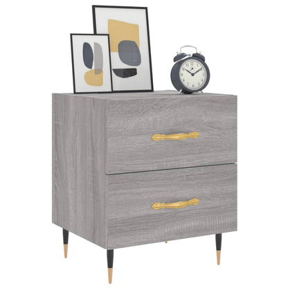 Mesita De Noche Madera De Ingeniería Gris Sonoma 40x35x47,5 Cm_1