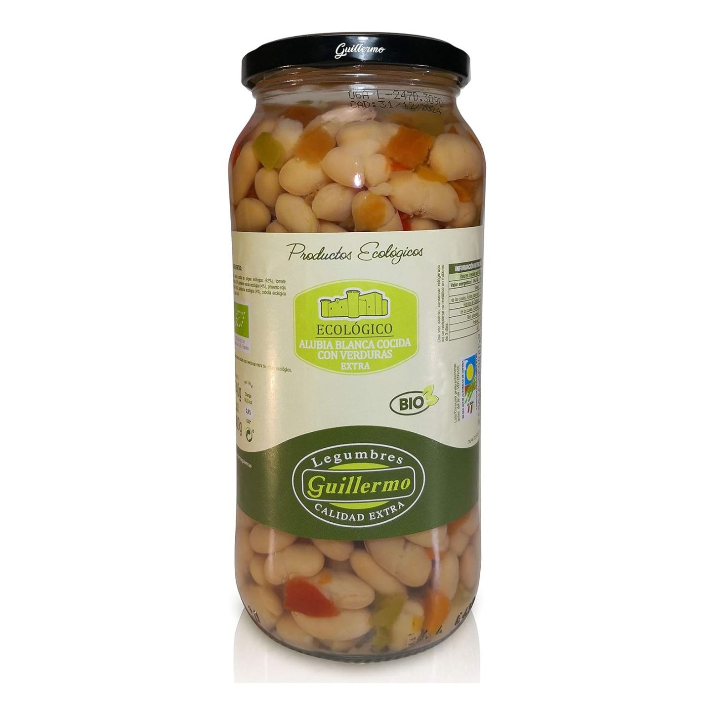 Alubia Blanca Cocida Con Verduras Bio - 540 G_0