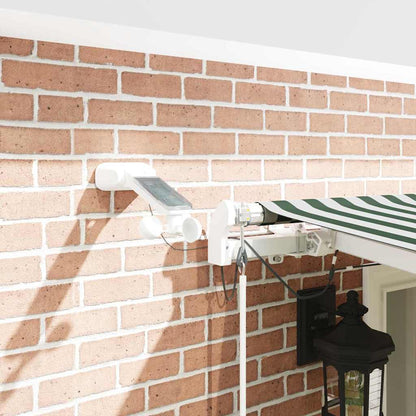 Toldo Retráctil Verde Y Blanco 600 X 300 Cm Poliéster_3