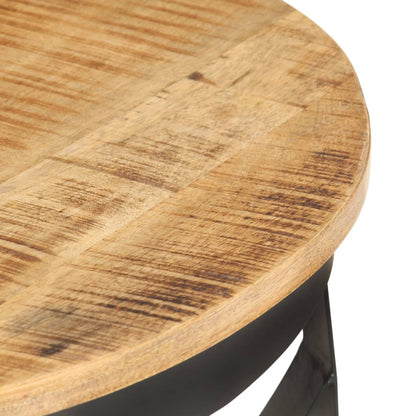 Mesa De Centro De Madera De Mango Rugosa Ø68x43 Cm_3