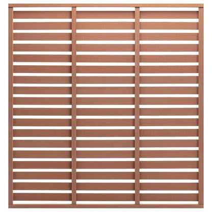 Panel De Valla Con 1 Poste Wpc Marrón 180x180 Cm / Vetonek_1