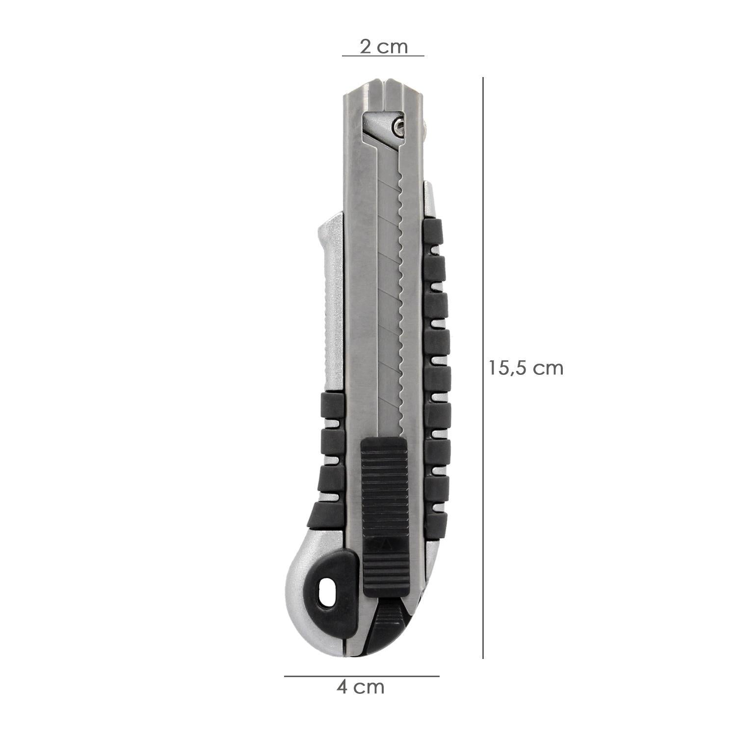 Cutter Profesional De Aluminio Hoja De 18 Mm. Incluye 5 Cuchillas. Cuter Cuerdas Carton, Cuters Profesional_1