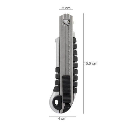 Cutter Profesional De Aluminio Hoja De 18 Mm. Incluye 5 Cuchillas. Cuter Cuerdas Carton, Cuters Profesional_1