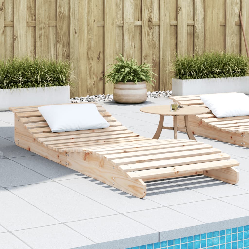 Tumbona De Madera Maciza De Pino 205x80x31,5 Cm / Vetonek_4