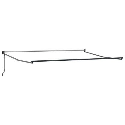 Toldo Retráctil Aluminio Y Tela Gris Antracita Y Blanco 4,5x3 M_4
