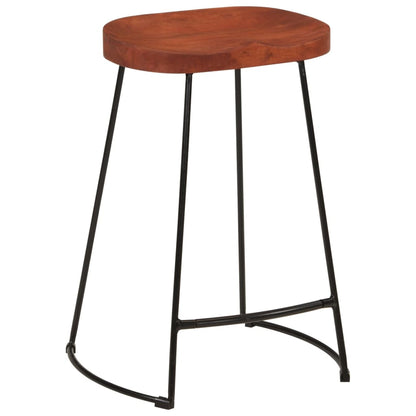 Taburetes De Bar Gavin 2 Uds Madera Mango Maciza 45x40x63 Cm_1